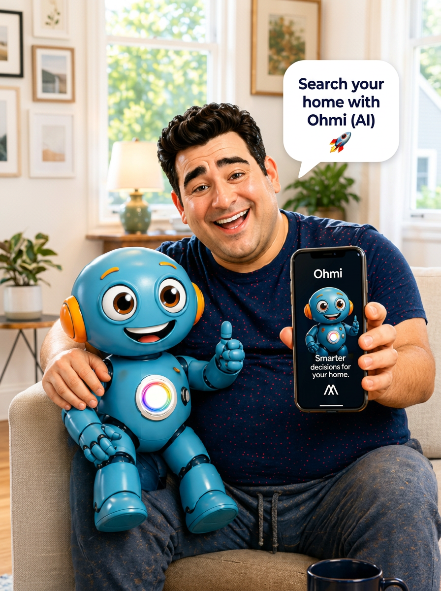 Meet Ohmi — your AI home search assistant. Tap to start DreamSearch.